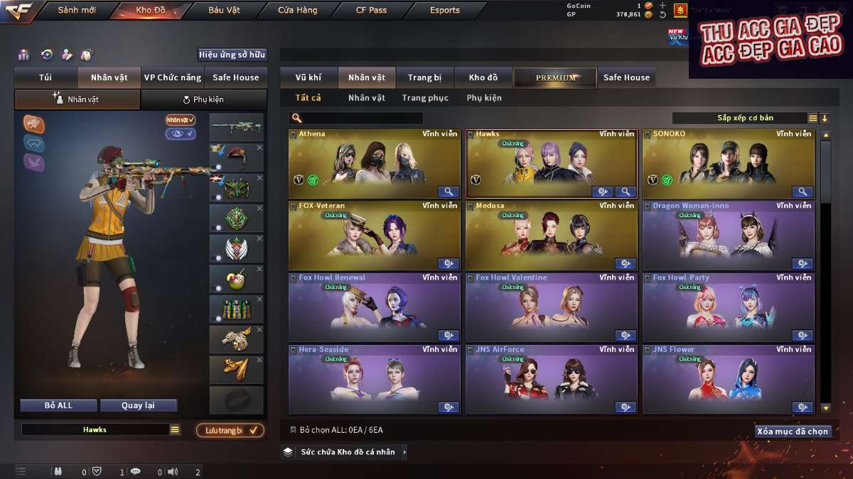 shop acc cf uy tin gia re